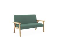 sweeek - Banquette canapé Enfant en Bois et Velours côtelé Kaki. Isak. L 84 x P 43.5 x H 50cm