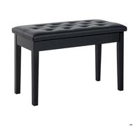 HOMCOM Tabouret de piano avec coffre - similicuir noir 76 x 36 x 50 cm