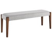 Beliani Banquette Rectangulaire de Couloir Rétro avec Assise Rembourrée Gris Clair Elyria