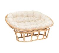 Banquette ""Seram"" mamasan 2 places rotin blanc - Atmosphera createur d'interieur