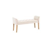 Banquette style Chersterfield Cleopatra en tissu , Crème/Antique clair
