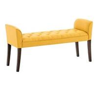 Banquette style Chersterfield Cleopatra en tissu , Jaune/Antique foncé Jaune