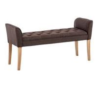 Banquette style Chersterfield Cleopatra en tissu , Marron/Antique clair Marron G