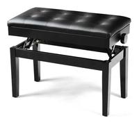 Banquette Tabouret pour Piano - RELAX4LIFE - Cuir PU - Hauteur Réglable 45-54CM - Coffre de Rangement - Charge 200KG - Noir