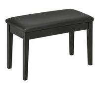 HOMCOM Banc pour Piano Tabouret de Piano Banquette avec Assise rembourrée Pieds en Bois Massif revêtement synthétique - Noir