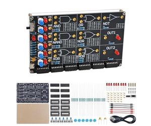 BANRIA Kit de soudure de circuit de porte logique DIY - Kit d'apprentissage de base avec simulation LED interactive - Kit de pratique de soudure électronique pour étudiants du collège et du lycée