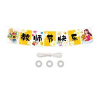 Banrole Décorative en Tissu, Drapeau décoratif Fête des profs 02 | Drapeau bannière, Guirlan maternelle, Événement scolaire, Pour équipes scolaires