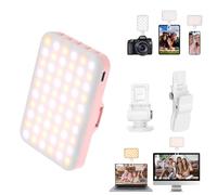 BANSINE Lumière à Selfie - Lampe de téléphone LED Rechargeable par USB - Lampe Photo Portable avec IRC 97+, température de Couleur jusqu'à 6500 K pour Selfie, conférence de Zoom, vidéo, Maquillage et
