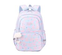 Bansusu Sac à dos pour enfants pour filles, cartable, feuille porte-bonheur multi-poches, sac à dos pour filles, Only Sac à dos bleu + rose