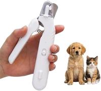 BANTASE Coupe-Griffes for Chiens avec Lumière-illumine La Lignée des Ongles for Une Coupe Sûre, Lame Tranchante Et(White)