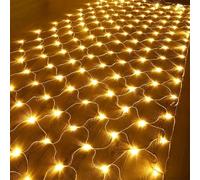 BANTASE Filet Lumineux Étanche À 2000led, 10m X 8m, Lumière Féerique, Prise Britannique, Décoration Intérieure/extérieure, Fête De Mariage, Noël(Warmweiß,1.5m x 1.5m 96led)