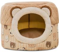 BANTASE Grotte for Chat, Lit Moelleux for Chien, Niche for, Câline, Douce Et Grande for Intérieur, for Animal De Compagnie, Canapé for avec Coussin(Braun,Medium)