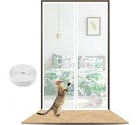 BANTASE Moustiquaire Autocollante for Porte De Balcon, Terrasse, Cuisine, Protection Contre Les Animaux Domestiques, Taille Personnalisée(120x220cm)