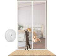 BANTASE Moustiquaire De Porte for Animaux De Compagnie sur Mesure, Moustiquaire Autocollante Anti-Chats for Balcon Et Chambre À Coucher(110x220cm)