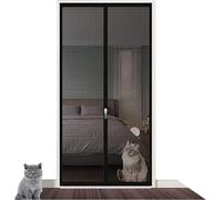 BANTASE Moustiquaire sur Mesure for Porte, Résistante Aux Animaux, Anti-Insectes, Anti-Mouches Et Anti-Chats, avec Fermeture Éclair(110x220cm)