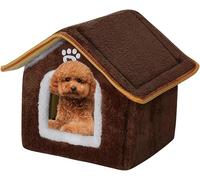 BANTASE Niche for Chat 2 en 1, Maison Chaleureuse, Canapé avec Oreiller Amovible Et Lavable, Cube Douillet, Tente Mignonne À Motif Dessin Animé, Lits D'intérieur(B,XL)