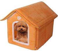 BANTASE Niche for Chat 2 en 1, Maison Chaleureuse, Canapé avec Oreiller Amovible Et Lavable, Cube Douillet, Tente Mignonne À Motif Dessin Animé, Lits D'intérieur(A,Medium)