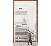 BANTASE Porte Moustiquaire for Chat 95 × 205 Cm, Porte Coulissante À Fermeture Éclair, Rideau De Protection en Maille avec Bande Auto-agrippante, Robuste, for Porte D'entrée, Porte-fenêtre(90x200cm)