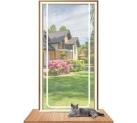 BANTASE Porte Moustiquaire for Chat, De Balcon 90 X 210 Cm, Salon Épais, Chambre À Coucher, Cuisine, Patio, Résistante Aux Rayures(C,100x200cm)