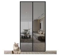 BANTASE Porte Moustiquaire for Chat Personnalisée, Renforcée, Résistante Aux Chats, avec Fermeture Éclair, Résistante Aux Animaux, Empêche Les Animaux De S'échapper. Rideaux De Porte(85x200cm)