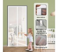 BANTASE Rideau Anti-moustiques Transparent en Polyester, Fermeture Éclair, Réutilisable, Protection Contre La Poussière, Moustiquaire Magnétique Solide, 100 X 220 Cm(90x200cm)