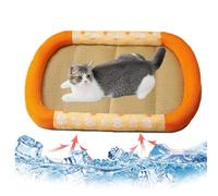 BANTASE Tapis De Couchage À Coussin De Glace, Tapis De Glace Imperméable for Chat, Lits Et Meubles for Chiens, Tapis en Rotin Respirant for Sol Extérieur, Canapé Ou Ombre(A,XL)