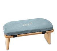 banters Banc de Méditation en Bambou - Tabouret de Méditation Pliant avec Coussin Fourni, Bleu