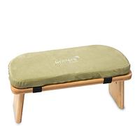 banters Banc de Méditation en Bambou - Tabouret de Méditation Pliant avec Coussin Fourni, Vert
