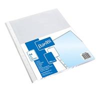 Bantex Lot de 100 pochettes perforées en polypropylène mat 40 microns Format A4