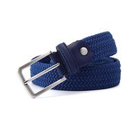 Bantopgong Hommes ceinture élastique rayé femmes ceinture extensible pour ceinture tressée tricotée 95cm - 160cm ceinture tressée en Nylon, Bleu, 160cm