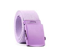 Bantopgong Hommes femmes automatique toile ceinture couleur unie Nylon ceinture épaissir tissu tricoté ceinture 3.8cm largeur, Violet, 115cm