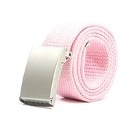 Bantopgong Hommes/Femmes Ceintures Ceinture en Toile Couleur Nylon Ceinture Tressée Jeans Ceinture Réglable Largeur 3.8cm, Rose, 105cm