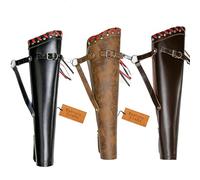 Bantoro Crafts Carquois de flèche arrière en cuir véritable fabriqué à la main - Carquois réglable pour arc recourbé et chasse (50,8 cm) (marron tigre)