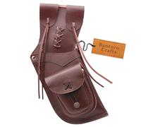 Bantoro Crafts Cuir Marron Cuir Traditionnel côté Droit Taille tir à l'arc carquois Porte-flèches Taille/Hanche Suspendus tir Chasse Ceinture d'épaule Sac Arc