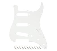 Banworks 1 Ply Strat SSS Pickguard 11 trous pour guitare électrique Pickguard Scratch Plate pour USA/Mexicain Modern Style Standard Stratocaster ST JT/HB-01 Blanc