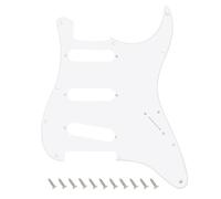 Banworks 1 Ply Strat SSS Pickguard 11 trous pour guitare électrique Pickguard Scratch Plate pour USA/Mexicain Modern Style Standard Stratocaster ST JT/HB-01 Blanc