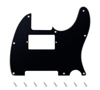 Banworks 1 Ply Tele HS/HH Pickguard 8 trous pour guitare électrique Pickguard Scratch Plate pour USA/Mexique Modern Style Standard Tele Telecaster JT/HB-04 Noir brillant