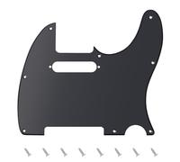 Banworks 1 Ply Tele Pickguard 8 Trous Guitare Électrique Pickguard Scratch Plate pour USA/Mexique Moderne Style Standard Tele Telecaster JT/HB-03 Noir Mat