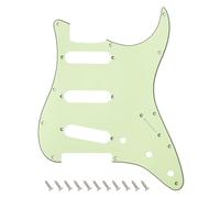 Banworks 3 plis Strat SSS Pickguard 11 trous pour guitare électrique Pickguard Scratch Plate pour USA/Mexique Style moderne Standard Stratocaster ST JT/HB-01 Vert menthe