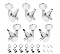 Banworks 3L3R Chevilles de réglage de verrouillage Ratio 18:1 Clés de réglage de cordes de guitare scellées Machines 3x3 avec étiquette de fixation à 45 degrés pour Les Paul LP SG JT/ZSJXQ-04 Chrome