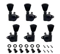 Banworks 3L3R Clés d'accordage de guitare 15:1 Clés d'accordage de cordes de guitare Machines avec étiquette de fixation à 90 degrés pour Les Paul LP des années 60 JT/JXQ-05 Noir avec bouton tulipe