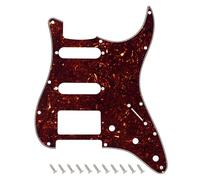 Banworks 4 plis Strat HSS Pickguard 11 trous pour guitare électrique Pickguard SSH Scratch Plate pour USA/Mexicain Modern Style Standard Stratocaster ST JT/HB-02 Écaille de tortue marron foncé