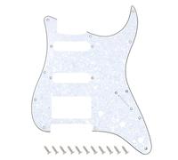 Banworks 4 plis Strat HSS Pickguard 11 trous pour guitare électrique Pickguard SSH Scratch Plate pour USA/Mexicain Modern Style Standard Stratocaster ST JT/HB-02 White Pearl