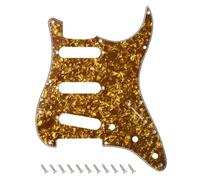 Banworks 4 plis Strat SSS Pickguard 11 trous pour guitare électrique Pickguard Scratch Plate pour USA/Mexique Modern Style Standard Stratocaster ST JT/HB-01 Bronze Pearl