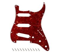 Banworks 4 plis Strat SSS Pickguard 11 trous pour guitare électrique Pickguard Scratch Plate pour USA/Mexique Style moderne Standard Stratocaster ST JT/HB-01 Écaille de tortue marron