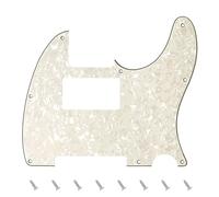 Banworks 4 plis Tele HS/HH Pickguard 8 trous pour guitare électrique Pickguard Scratch Plate pour USA/Mexique Style moderne Standard Tele Telecaster JT/HB-04 Vintage White Pearl
