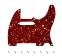 Banworks 4 plis Tele Pickguard 8 trous pour guitare électrique Pickguard Scratch Plate pour USA/Mexique moderne style standard Tele Telecaster JT/HB-03 écaille de tortue marron