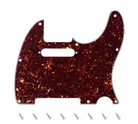 Banworks 4 plis Tele Pickguard 8 trous pour guitare électrique Pickguard Scratch Plate pour USA/Mexique Style moderne Standard Tele Telecaster JT/HB-03 Écaille de tortue marron foncé