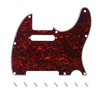 Banworks 4 plis Tele Pickguard 8 trous pour guitare électrique Pickguard Scratch Plate pour USA/Mexique Modern Style Standard Tele Telecaster JT/HB-03 Red Tortoiseshell