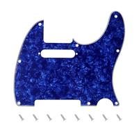 Banworks 4 plis Tele Pickguard 8 trous pour guitare électrique Pickguard Scratch Plate pour USA/Mexique Style moderne Standard Tele Telecaster JT/HB-03 Blue Pearl
